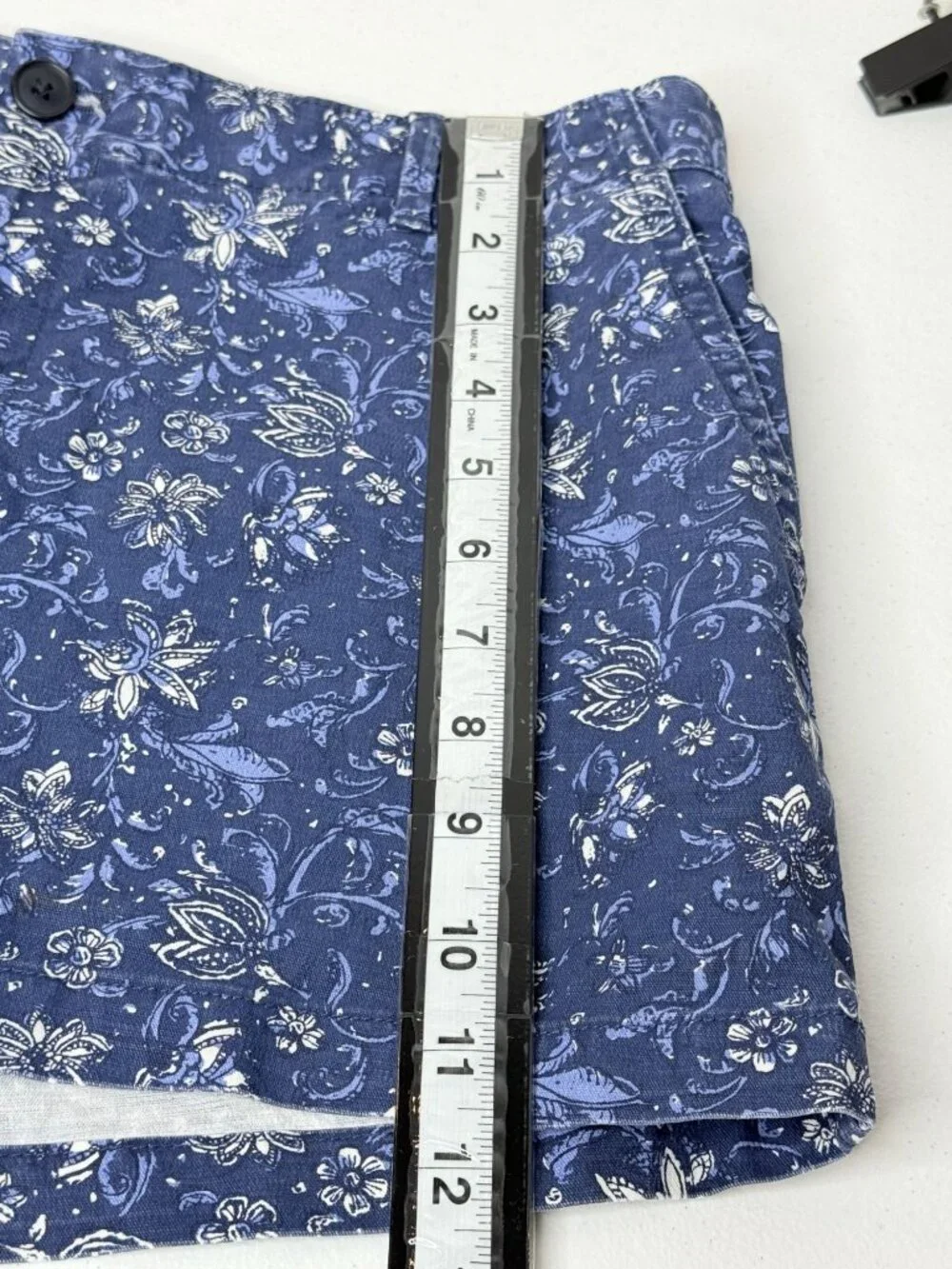 GAP Women's Floral Shorts Blue White Stretch Summer Casual Size 14